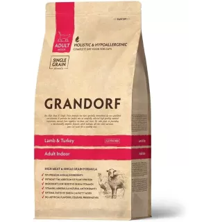 Grandorf Cat Indoor корм для взрослых кошек Ягненок и индейка, 2 кг