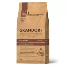 GRANDORF DOG MED&MAXI Duck&Turkey для собак средних и крупных пород Утка Индейка 10кг