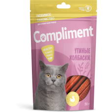 COMPLIMENT лак-во Колбаски из мяса утки д/кошек 50гр