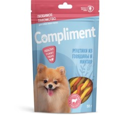 COMPLIMENT  Рулетики из  МЯСА ГОВЯДИНЫ И МИНТАЯ , 50 ГР