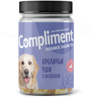  COMPLIMENT лак-во (в тубе) Ушки кроличьи с ягненком д/с всех пород 500г